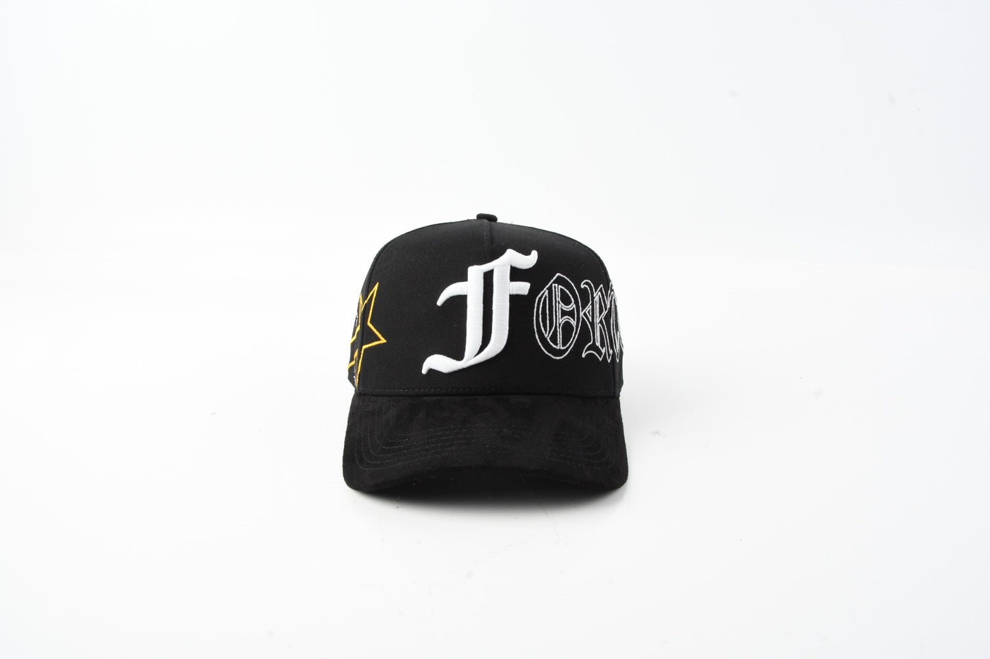 Shooting Star Hat - Velvet Snapback (All Black)