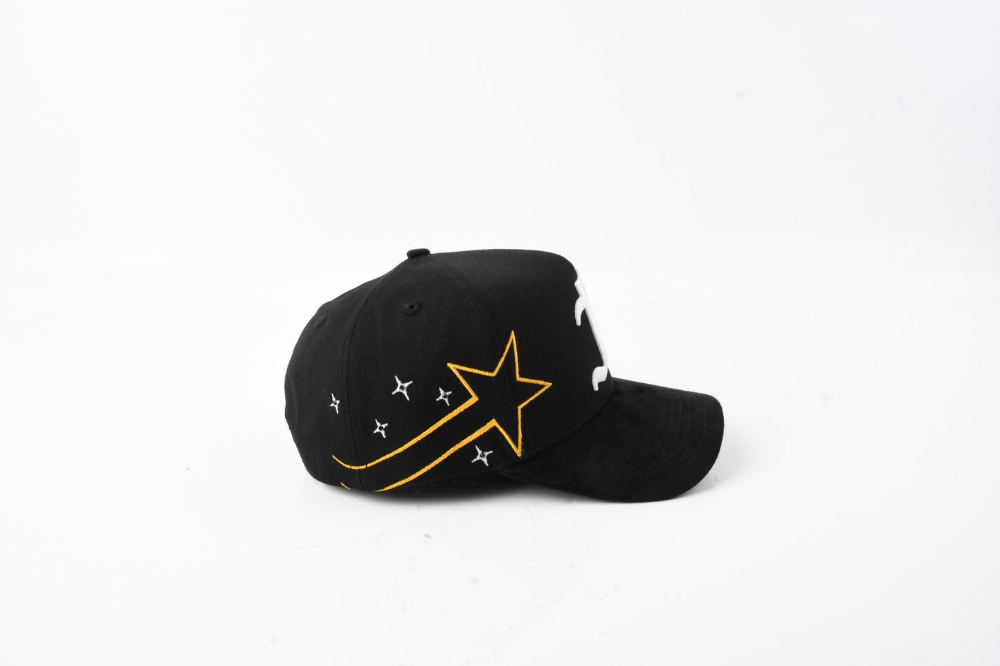 Shooting Star Hat - Velvet Snapback (All Black)